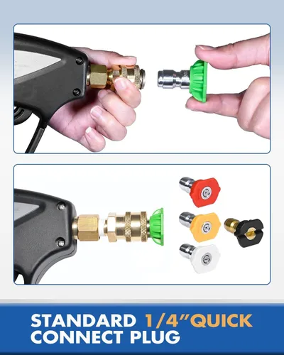 Miniatura 4 de TOOLCY Puntas de boquilla para lavadora a presión, 2.5 orificios, diseño de hasta 3000 PSI, múltiples grados, para uso en agua fría y caliente