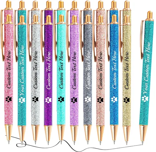 Miniatura 81 de Aolun 10 bolígrafos personalizados con nombre, bolígrafo retráctil con mensaje de texto para mujeres, enfermeras, escritura, cumpleaños, graduación