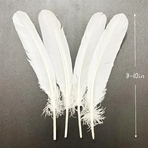 Miniatura 3 de Plumas de pavo negro, pluma larga natural grande de 10 a 13 pulgadas, plumas bilaterales de tamaño grande para manualidades, 12 piezas (pavo negro)