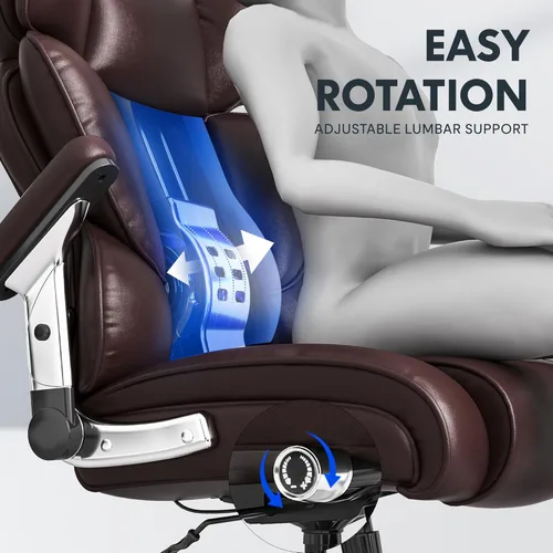 Miniatura 4 de FLEXISPOT 600lbs Silla de Oficina Grande y Alta para Personas Pesadas, Silla de Escritorio de Computadora de Alta Resistencia con Soporte Lumbar