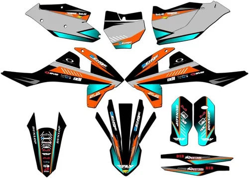 Miniatura 9 de Kit de base gráfica SXF Surge Black Senge 2016-2018 compatible con KTM