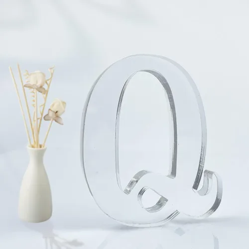 Miniatura 16 de Letras acrílicas diseñables de 4 pulgadas, letras acrílicas sin terminar para decoración de pared, letras decorativas de pie en rodajas, decoración