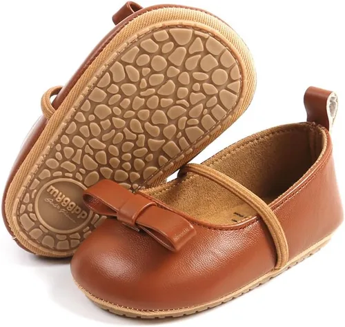 Zapatos planos para bebé niña, zapatos planos para caminar, suela suave, zapatos de princesa Mary Jane, zapatos de vestir de boda, zapatos de cuna