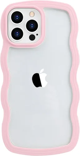 Miniatura 18 de LOEV Funda transparente diseñada para iPhone 7 Plus, iPhone 8 Plus con borde ondulado, bonita funda transparente con forma de onda rizada, a prueba