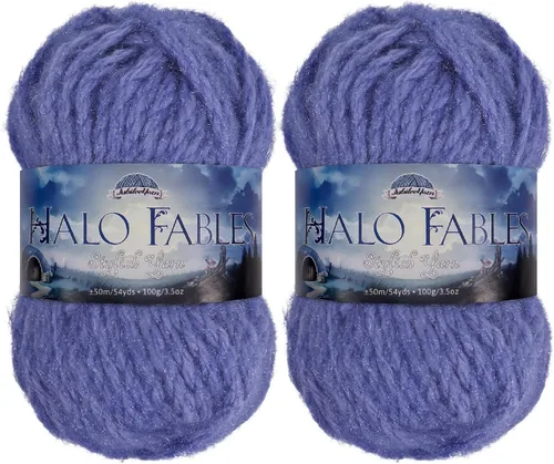 Miniatura 13 de JubileeYarn Halo Fables Yarn - 100g/Skein Bulky Polyester - North Wind Sun - 2 Skeins