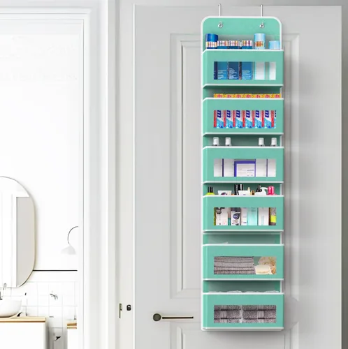 Miniatura 5 de Simple Houseware - Organizador con 6 bolsillos con ventana transparente para colgar de la puerta del armario, para recámara, baño, despensa