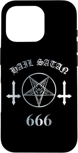 Miniatura 20 de iPhone 16 Upside Down Cross Satanic Pentagram Hail Satan 666 Case