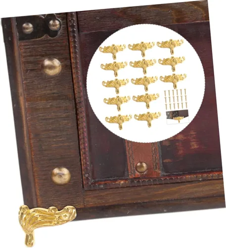 Miniatura 2 de OSALADI Patas decorativas de madera para cajas de 25 piezas, joyero, guardias de esquina para muebles, pies de envoltura de joyas, accesorios