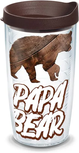 Miniatura 14 de Tervis Vaso aislado de doble pared Papa Bear hecho en Estados Unidos mantiene las bebidas frías y calientes, 16 onzas, taza, transparente