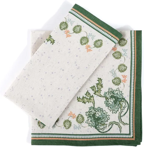 Miniatura 66 de Fingercraft - Juego de 12 servilletas de tela de mezcla de algodón y lino, con estampado, perfecta para fiestas, cenas, bodas, cócteles y Navidad