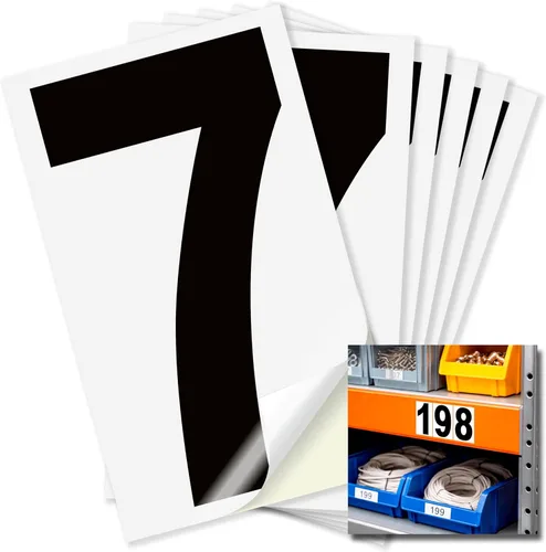 Miniatura 110 de iSYFIX Calcomanías de vinilo negro número 0 (Zero) – Paquete de 6 calcomanías de 1.5 pulgadas – Calcomanías de alta calidad, fondo reflectante