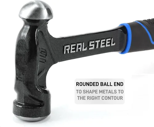 Miniatura 5 de REAL STEEL Martillo de bola de acero forjado de una sola pieza de 16 onzas, negro