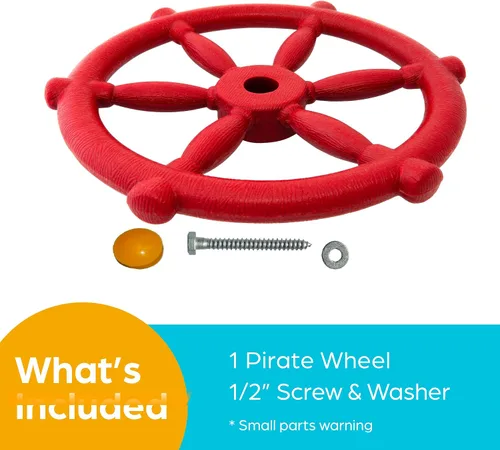 Miniatura 6 de Jungle Gym Kingdom Accesorios para Columpios - Volante de Barco Pirata para Niños Casa de Juegos al Aire Libre, Casa del Árbol y Conjunto