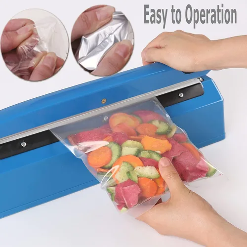 Miniatura 3 de Sellador térmico de impulso de 8 pulgadas, máquina de polietileno manual para bolsas de plástico PE PP bolsas con agarre adicional de elemento
