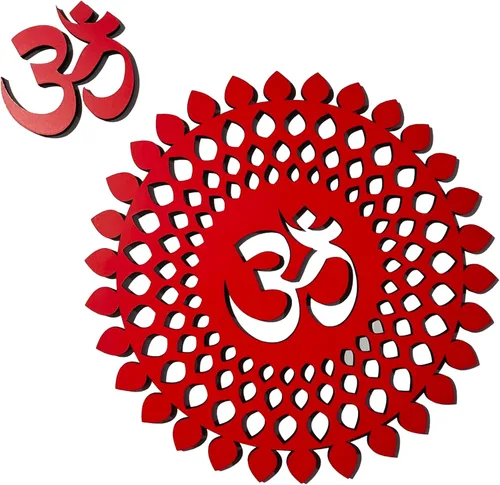 Miniatura 17 de My Dream Carts Black Round Decorative Wall Art Mdf Wooden Chakra For Temple, Living Room, Office, Hotel, Home Decor Items, Gift Item, Mandala Wall