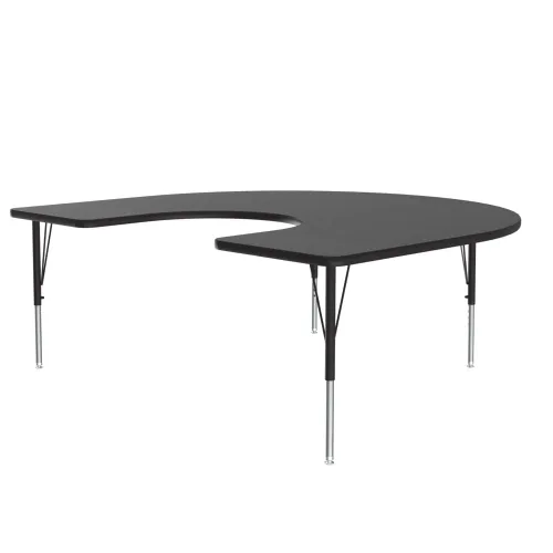 Miniatura 7 de Correll Mesa de Actividades Rectangular para Aula de 24"x36", Altura Ajustable (19"-29"), Granito Negro Laminado Térmico Fusionado Duradero