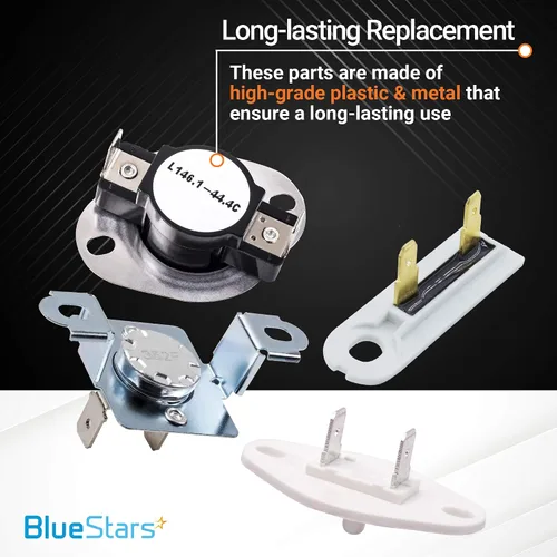 Miniatura 6 de BlueStars 279973 MEDB835DW4 - Kit de fusibles de corte térmico para secadora Whirlpool y Kenmore GEW9250PW1 GEW9250PW0 WED5100HW1 WED8300SW2