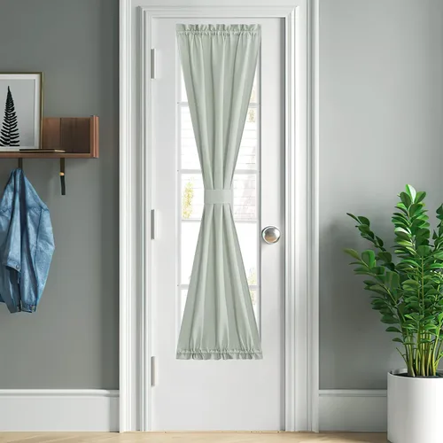 Miniatura 58 de NICETOWN - Cortinas transparentes para puerta de ventana, tratamiento de ventana lateral para puertas estrechas de vidrio/cocina/puerta delantera