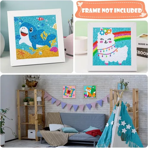 Miniatura 5 de Kits de Arte de Diamante Labeol para Niños, Manualidades para Niñas de 6-8-10-12 años, Arte de Diamante Fácil para Hacerlo Tú Mismo, Adhesivos
