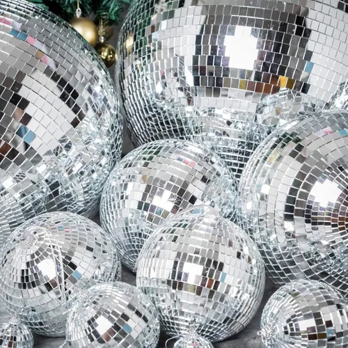 Miniatura 7 de Efavormart - 4 piezas de espejo de cristal Groovy de 6 pulgadas, decoración de fiesta de discoteca para bodas, eventos, fiestas de cumpleaños Plata