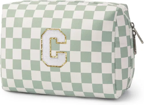 Miniatura 88 de Narwey Bolsa de maquillaje con inicial, regalos de graduación para adolescentes, niñas, niños y adolescentes, cosas de moda de 6 a 18 años, bolsa