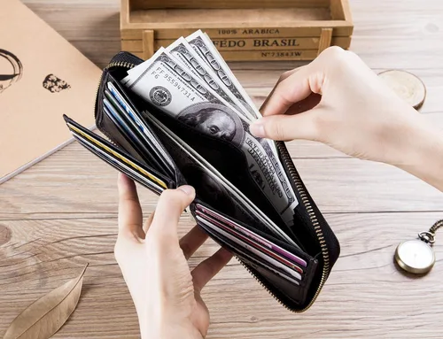 Miniatura 7 de BULLCAPTAIN Cartera de cuero genuino con cremallera para hombre bloqueo RFID cremallera segura y plegable alrededor de carteras cartera