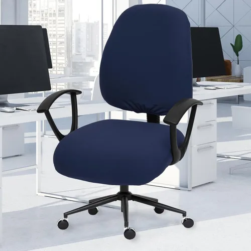 Miniatura 70 de Fundas elásticas para asiento de silla de oficina de escritorio - Funda universal de spandex para silla de computadora - Fundas removibles lavables