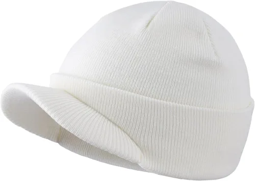Miniatura 87 de Home Prefer - Gorro de invierno para hombre con visera, cálida y doble punto.