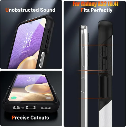 Miniatura 6 de Funda resistente para Galaxy A32 4G de 6.4 pulgadas, agarre texturizado antideslizante, resistente a caídas