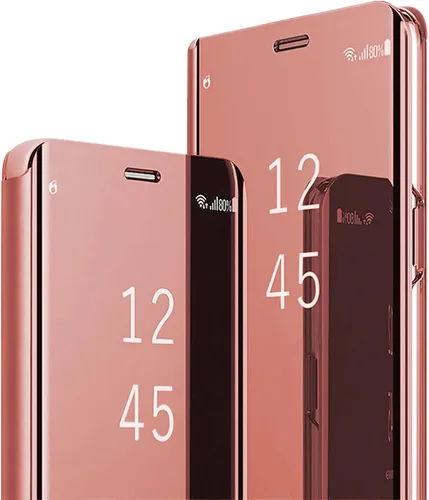 Miniatura 8 de Note 20 - Funda de piel para Samsung Galaxy Note20 5G, delgada, transparente, espejo de maquillaje, funda con tapa, Note 20 5G con función atril