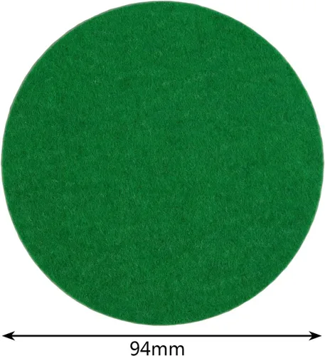 Miniatura 2 de 6 Pack Self Adhesive Air Hockey Mallet Felt Pads, Green