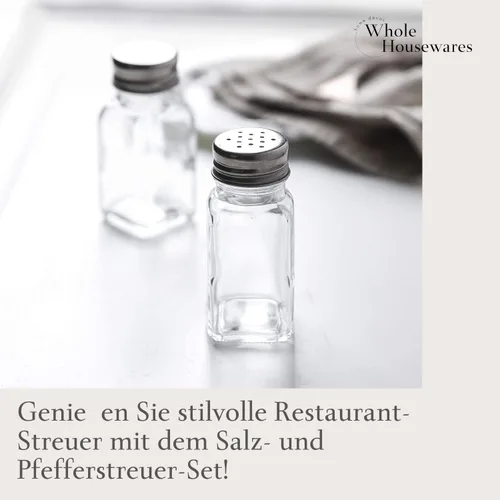 Miniatura 3 de WHOLE HOUSEWARES Juego de saleros y pimenteros de acero inoxidable Paquete de 6 piezas Lo mejor para la cocina del hogar, restaurantes y catering