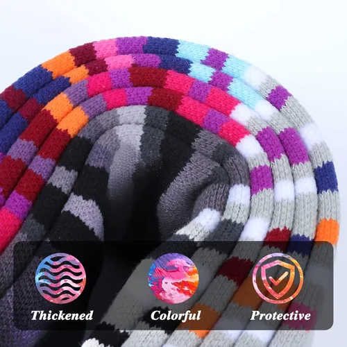 Miniatura 5 de Calcetines de esquí para niños, 3 pares de calcetines cálidos de invierno para nieve, para niños y niñas, jóvenes, esquí, snowboard, para niños de 4