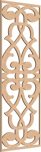 Miniatura 165 de 9 3/8"W x 24 3/8"H x 1/4"T Bellaire Decorativos Paneles de pared de madera calado, abedul