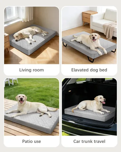 Miniatura 6 de NUPIDA Camas ortopédicas para perros pequeños, impermeables, con funda extraíble lavable y parte inferior antideslizante, cama acolchada para perros