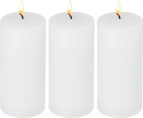 Miniatura 11 de Paquete de 12 velas de pilar de 2 x 3 pulgadas, velas de columna sin perfume para el hogar, restaurantes, spa, iglesia, bodas, sin humo, sin goteo