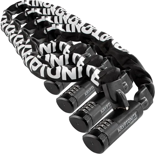 Kryptonite Keeper 790 - Candado combinado de cadena para bicicleta, 3 pies de largo, resistente, antirrobo, vendido, seguro, dorado, cerradura de