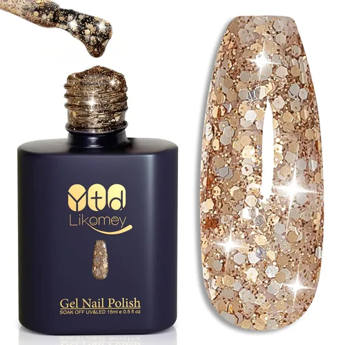 Miniatura 31 de YTD Likomey Juego de esmaltes de uñas de gel Cat Eye, 8 colores de verano con purpurina magnética de cristal con barra magnética, plateado, verde