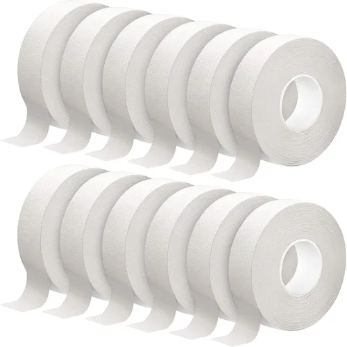 Miniatura 8 de Leelosp 6/12 Roll Hockey Tape Each 1 Inch x 63 ft Multipurpose Bat Cloth Tape Athletic Accessories Blade and Handle Hockey Stick Accessories for
