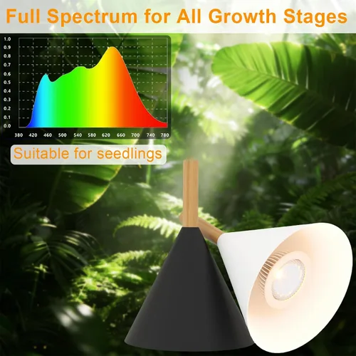 Miniatura 5 de Luces colgantes de cultivo para plantas de interior, lámpara de plantas de espectro completo de 20 W con temporizador, altura ajustable, luz