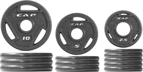 Miniatura 12 de CAP Barbell 2-Inch Olympic Cast Iron Plate Weight Set 75-285 lbs Multiple Options