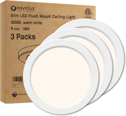 Miniatura 19 de Lámpara de techo de montaje empotrado de 5 pulgadas, regulable, luz de techo LED blanca de 5000 K, lámpara de techo redonda ultrafina para 2-Blanco