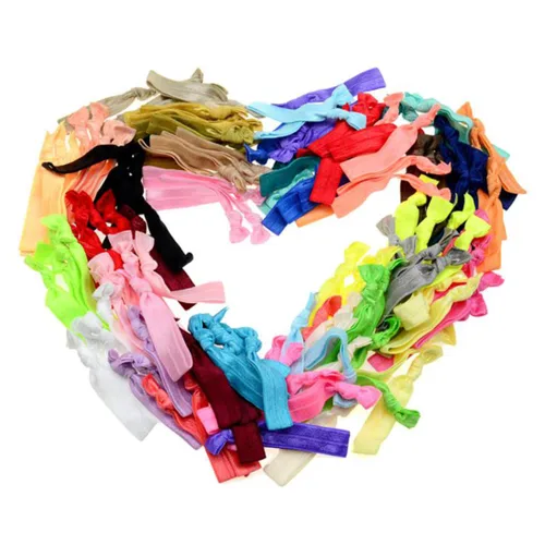 Miniatura 2 de 120 cintas elásticas sin arrugas para el cabello, para mujer, para yoga, cola de caballo, color surtido 120 colores surtidos