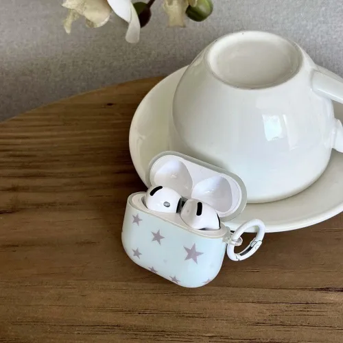 Miniatura 7 de Funda para AirPods 2/1 con diseño de estrella bonita, con kit limpiador protector de auriculares para AirPods de 2ª/1ª generación, color azul