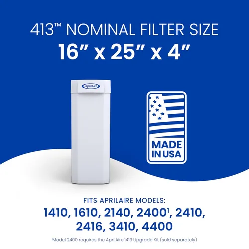 Miniatura 9 de Filtro de Repuesto AprilAire 413 para Purificadores de Aire para Toda la Casa AprilAire - MERV 13, Hogar Saludable Alergia, Filtro de Aire