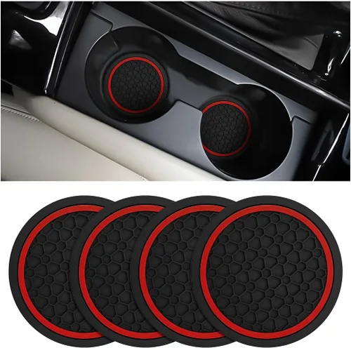 Miniatura 29 de Mandark 2 piezas posavasos para portavasos de automóvil, almohadillas antideslizantes de 2.75 pulgadas para insertar en portabotellas de agua