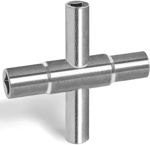 Llave de llave Sillcock de 4 vías, 1/4 pulgadas, 9/32 pulgadas, 5/16 pulgadas, 11/32 pulgadas para grifo, espitas y la mayoría de válvulas, 1 paquete