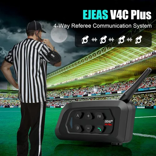 Miniatura 2 de EJEAS V4C Plus - Intercomunicador de árbitro profesional, sistema de comunicación de árbitro Bluetooth 5.1 con función de radio FM para deportes