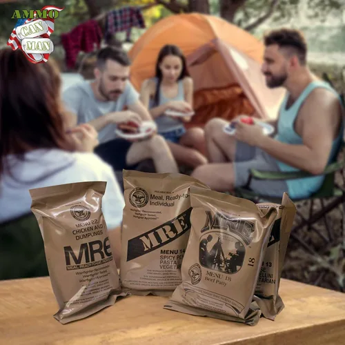 Miniatura 6 de MREs (Comidas listas para comer) genuino excedente militar de Estados Unidos sabores variados