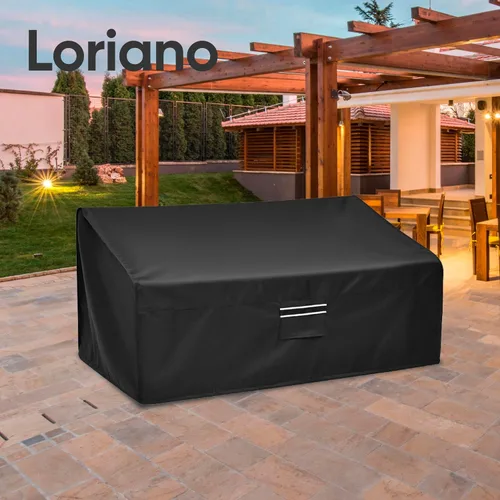 Miniatura 7 de Loriano Fundas de sofá de patio de 3 plazas, 100% impermeables, ajuste perfecto para fundas de sofá al aire libre, tela Oxford, muebles de patio